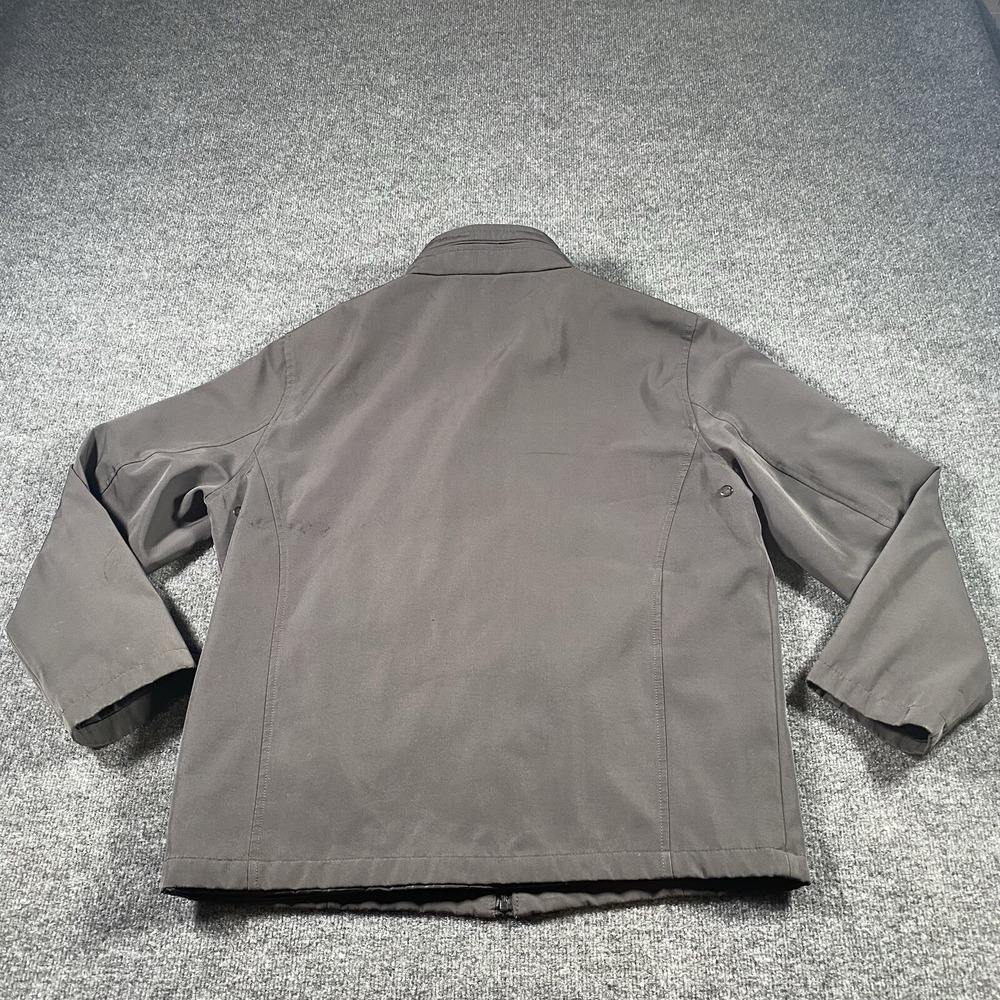 Tumi Tech Mens Large Concealed Hood Full Zip Lined Jacket Heavyweight Softshell - Picture 8 of 12